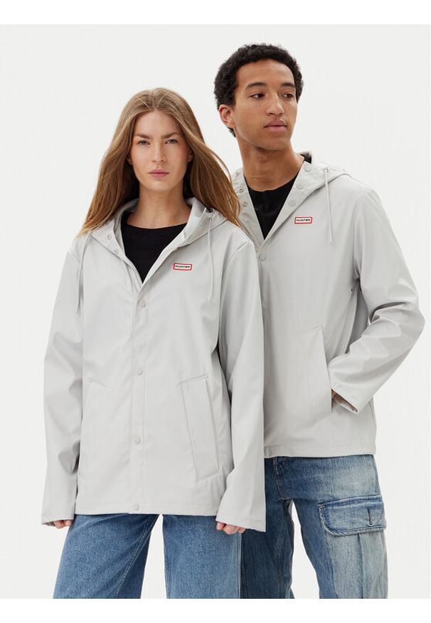 Hunter Kurtka przeciwdeszczowa Izzy Unisex HARU0012251 Szary Regular Fit. Kolor: szary. Materiał: syntetyk