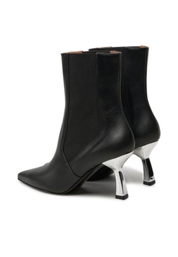 Pollini Botki SA24107C0LTDT000 Czarny. Kolor: czarny. Materiał: skóra
