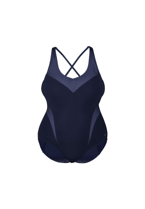 Damski kostium kąpielowy 1-częściowy Arena Isabel Light Cross Back Plus. Kolor: niebieski