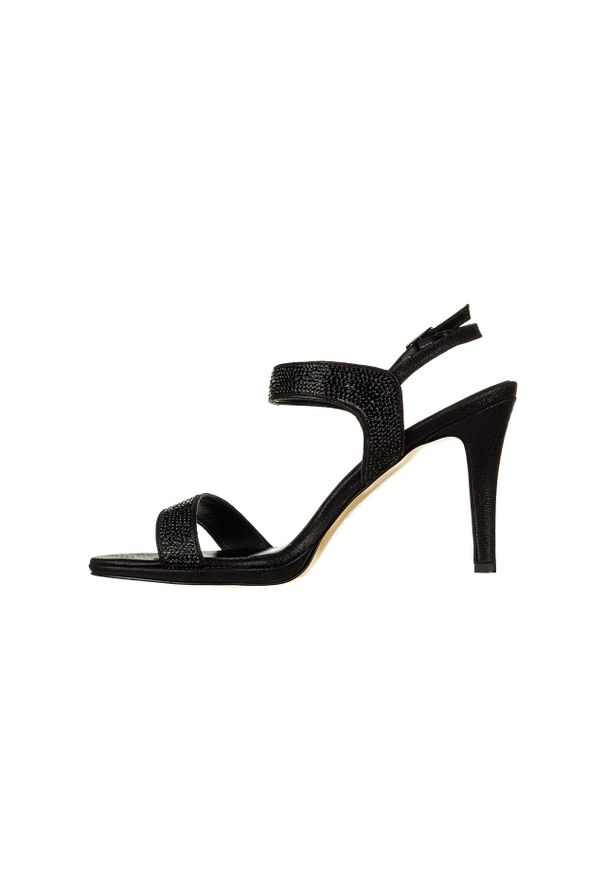 Sandały Bayla-187 587-536 Black 22 187049, Czarny, Skóra ekologiczna. Zapięcie: sprzączka. Kolor: czarny. Materiał: skóra ekologiczna. Wzór: motyw z bajki. Obcas: na obcasie. Styl: klasyczny. Wysokość obcasa: wysoki