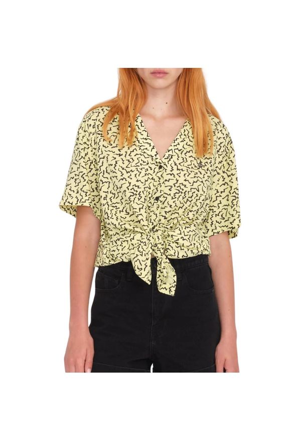 Koszula turystyczna damska Volcom Sunny Wild. Kolor: żółty. Materiał: wiskoza