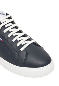 TOMMY HILFIGER - Tommy Hilfiger Sneakersy Icon Court Light Ess FM0FM05678 Granatowy. Kolor: niebieski. Materiał: skóra #4