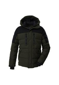 Kurtka z kapturem Killtec KOW 88. Typ kołnierza: kaptur. Kolor: wielokolorowy, brązowy, zielony. Materiał: puch. Sezon: zima #1