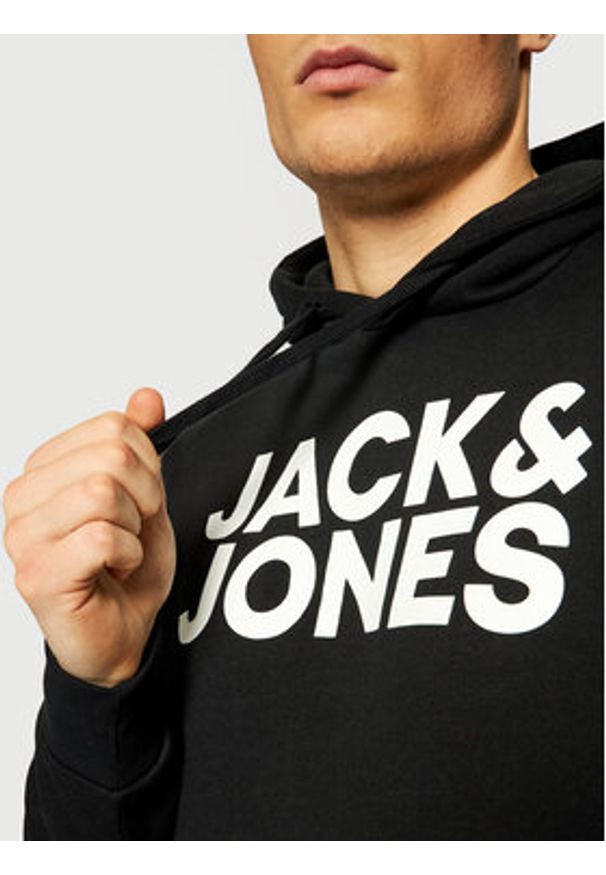 Jack & Jones Bluza Corp Logo 12152840 Czarny Regular Fit. Kolor: czarny. Materiał: bawełna