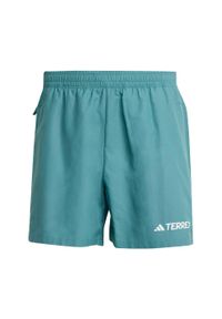 Adidas - Szorty Terrex Multi. Kolor: niebieski. Materiał: materiał