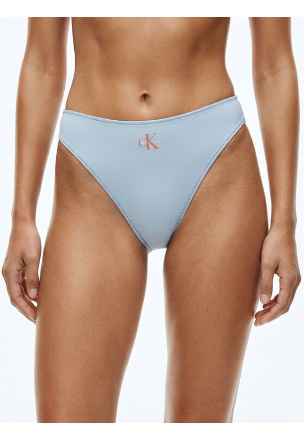 Calvin Klein Swimwear Dół od bikini LV00Q61147 Czarny. Kolor: czarny, niebieski. Materiał: syntetyk