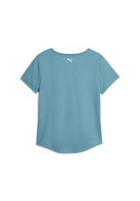 Puma - T-shirt treningowy damski PUMA Fit Logo Ultrabreathe. Kolor: niebieski, zielony