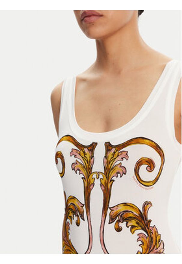 Versace Jeans Couture Sukienka codzienna 78HAO9P6 Biały Slim Fit. Okazja: na co dzień. Kolor: biały. Materiał: wiskoza. Typ sukienki: proste. Styl: casual
