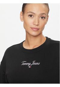 Tommy Jeans Bluza Essential Logo DW0DW16140 Czarny Relaxed Fit. Kolor: czarny. Materiał: bawełna, syntetyk #5