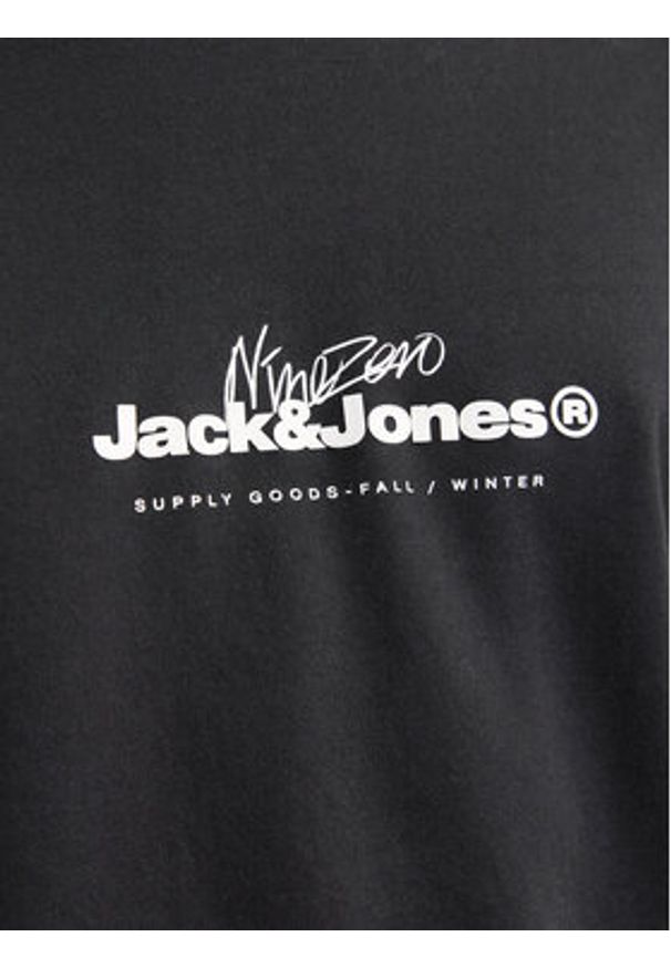 Jack & Jones - Jack&Jones Longsleeve Charlie 12265426 Czarny Regular Fit. Kolor: czarny. Materiał: bawełna, syntetyk. Długość rękawa: długi rękaw
