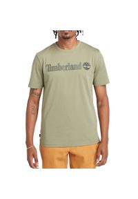 Timberland - T-Shirt Kennebec River Linear Logo Rozmiar S Zielony - TB0A5UPQ590. Kolor: zielony. Materiał: bawełna. Wzór: aplikacja