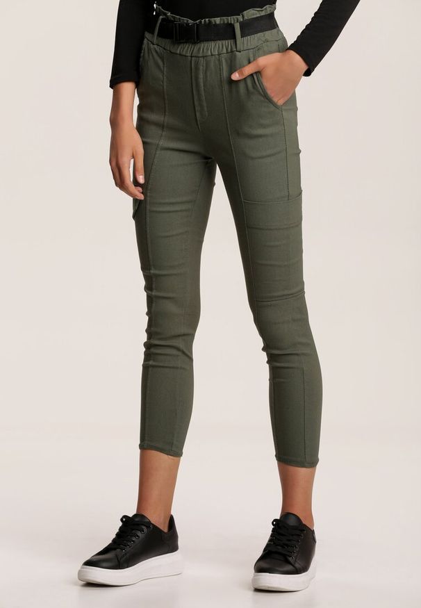 Renee - Zielone Spodnie Vilinoth. Stan: podwyższony. Kolor: zielony. Długość: długie