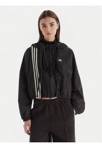 Adidas - adidas Kurtka przejściowa Ribbon Off Placed 3-Stripes JX2698 Czarny Oversize. Kolor: czarny. Materiał: syntetyk
