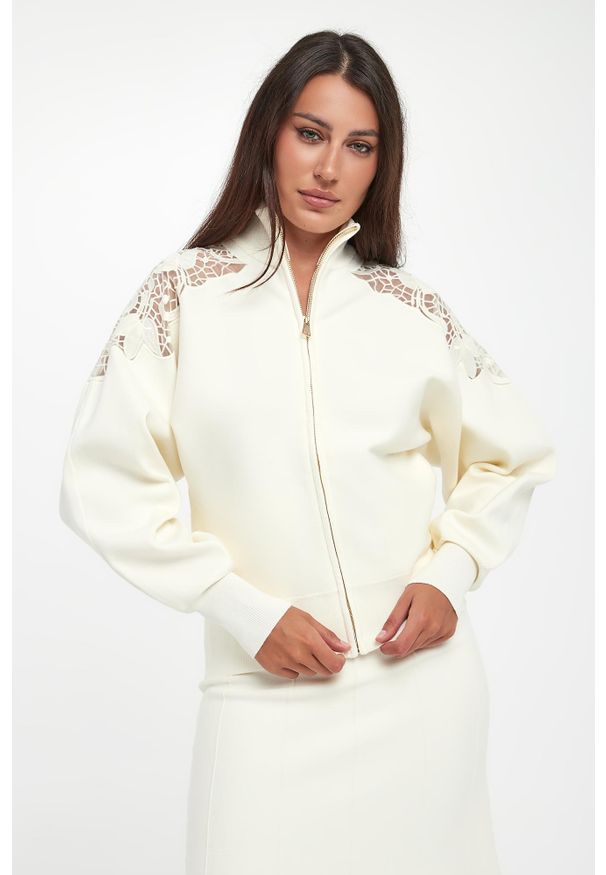 Twinset Milano - Sweter damski zapinany na zamek TWINSET