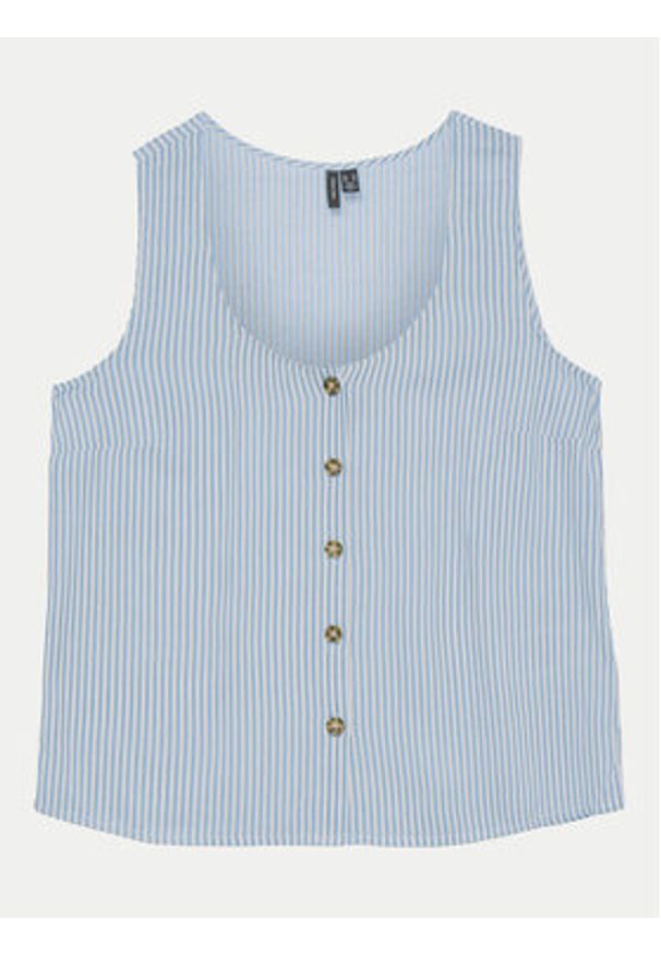 Vero Moda Top Bumpy 10325830 Błękitny Standard Fit. Kolor: niebieski. Materiał: wiskoza