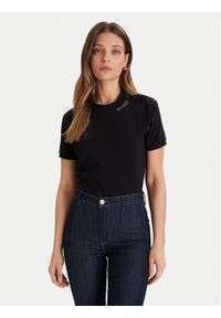 Guess T-Shirt V5BI12 K8FQ4 Czarny Regular Fit. Kolor: czarny. Materiał: bawełna