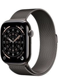APPLE - Smartwatch Apple Watch 11 GPS + Cellular 42mm Slate Titanium Milanese Loop Grafitowy (MF8U4WF/A). Rodzaj zegarka: smartwatch. Kolor: szary #1