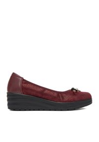 Go Soft Baleriny CEO-WI16-3243-02 Bordowy. Kolor: czerwony. Materiał: materiał