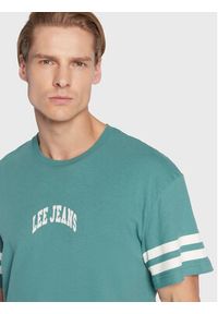 Lee T-Shirt College L69BFQDO 112321853 Zielony Relaxed Fit. Kolor: zielony. Materiał: bawełna