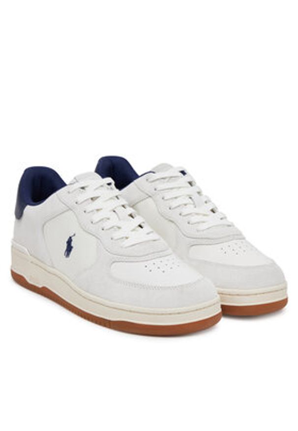Polo Ralph Lauren Sneakersy 809971482001 Biały. Kolor: biały. Materiał: skóra, zamsz