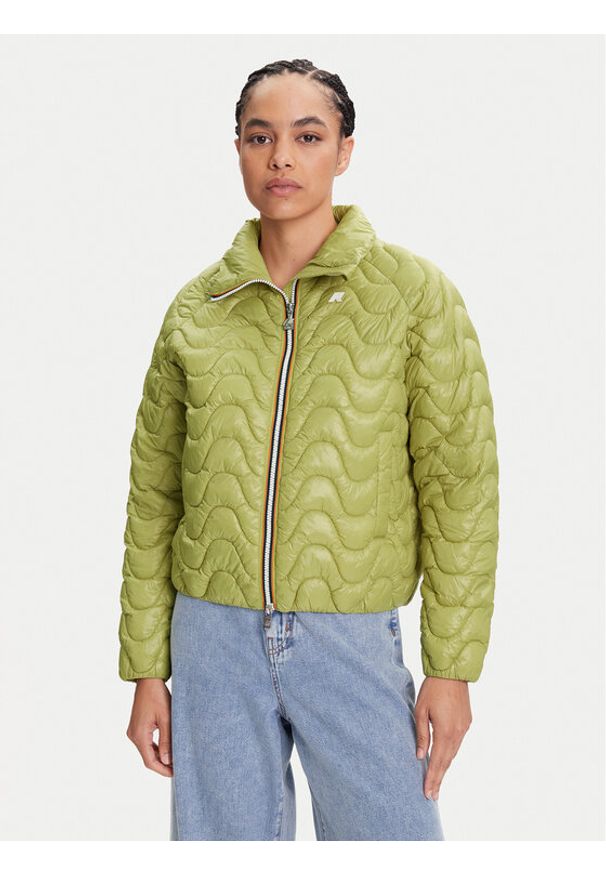 K-Way Kurtka przejściowa Soje K71421W Zielony Slim Fit. Kolor: zielony. Materiał: syntetyk