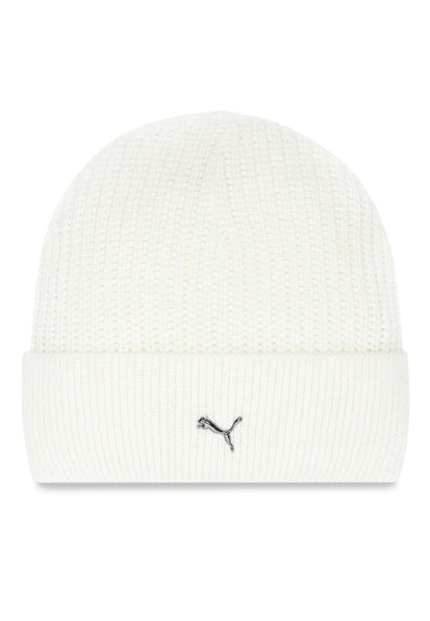 Puma Czapka Metal Cat Beanie 024874 02 Biały. Kolor: biały. Materiał: akryl, materiał