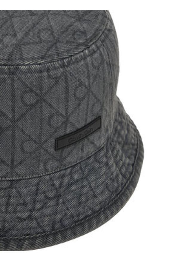 Calvin Klein Kapelusz Denim Emblem Burnout Bucket LV04F5043G Szary. Kolor: szary. Materiał: bawełna