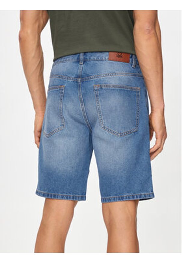 United Colors of Benetton - United Colors Of Benetton Szorty jeansowe 4IPCU900K Niebieski Slim Fit. Kolor: niebieski. Materiał: bawełna