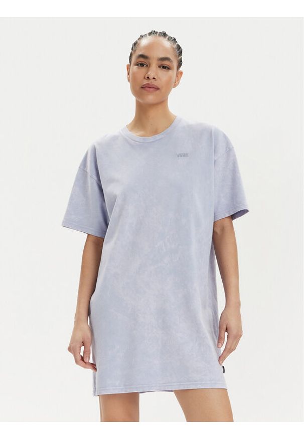 Vans Sukienka codzienna Cosmic Wash Dress VN000GB1 Błękitny Regular Fit. Okazja: na co dzień. Kolor: niebieski. Materiał: bawełna. Typ sukienki: proste. Styl: casual
