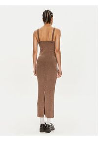 ROTATE Sukienka letnia Vigdis 1124431705 Brązowy Slim Fit. Kolor: brązowy. Materiał: bawełna. Sezon: lato