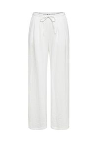only - ONLY Spodnie materiałowe Lita 15370273 Biały Relaxed Fit. Kolor: biały. Materiał: wiskoza #6
