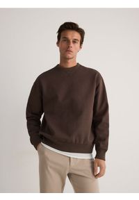 Reserved - Bawełniana bluza - ciemnozielony. Kolor: zielony. Materiał: bawełna #1