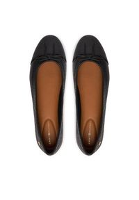 TOMMY HILFIGER - Tommy Hilfiger Baleriny Th Monogram Ballerina FW0FW09468 Czarny. Kolor: czarny. Materiał: skóra #3
