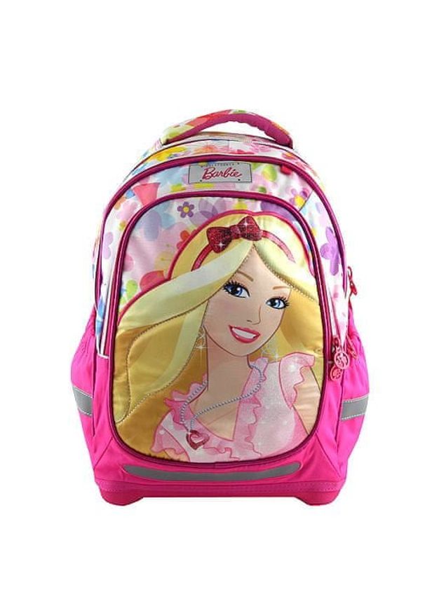 Barbie Plecak szkolny , pokolorowane motywem lalki. Wzór: kwiaty