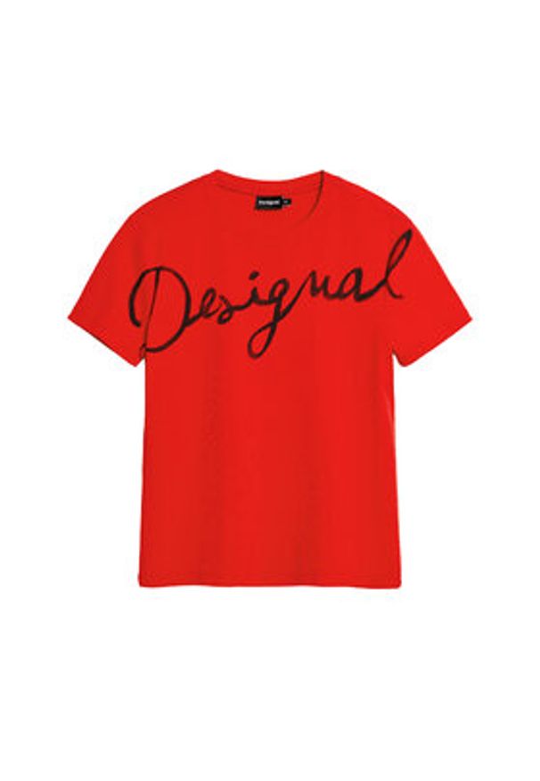 Desigual T-Shirt Florencia 26SWTK07 Czerwony Regular Fit. Kolor: czerwony. Materiał: bawełna