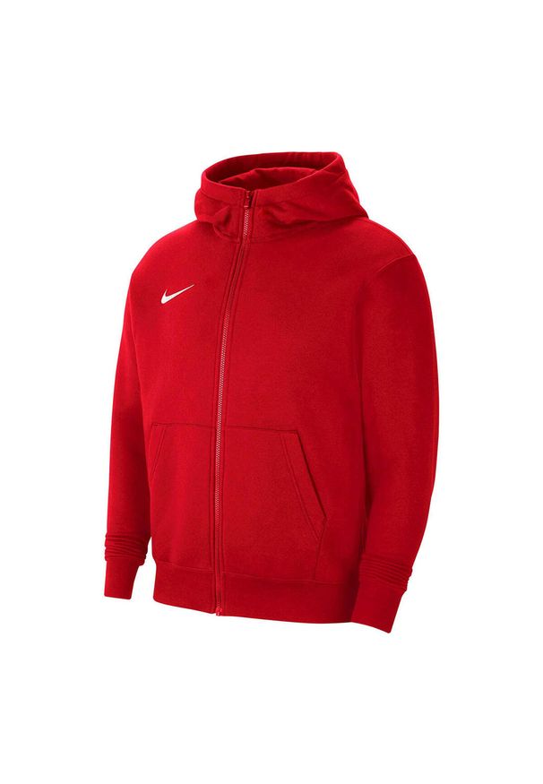 Nike - Bluza Dziecięca Park 20 Fleece Full Zip Hoodie. Kolor: czerwony