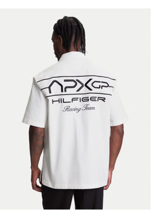 TOMMY HILFIGER - Tommy Hilfiger Koszula F1 Movie Mechanics MW0MW41476 Écru Boxy Fit. Materiał: bawełna