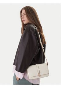 TOMMY HILFIGER - Tommy Hilfiger Torebka Th Libre Flap Crossover AW0AW17723 Beżowy. Kolor: beżowy. Materiał: skórzane #1