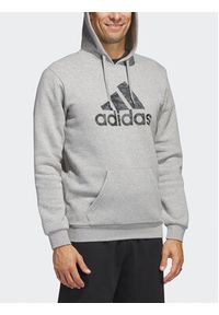Adidas - adidas Bluza Sportswear Camo Hoodie HA7210 Szary Regular Fit. Kolor: szary. Materiał: bawełna #5