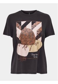 only - ONLY T-Shirt 15307292 Czarny Regular Fit. Kolor: czarny. Materiał: syntetyk