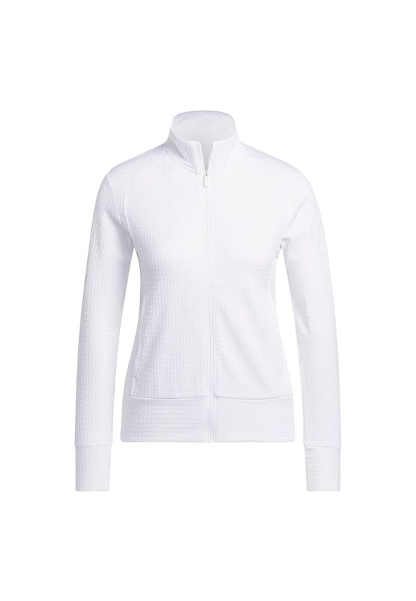 Adidas - Kurtka Women's Ultimate365 Textured. Typ kołnierza: golf. Kolor: biały. Materiał: dresówka, materiał. Sport: golf