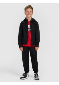 4f - 4F Bluza dresowa rozpinana z kapturem chłopięca - czarna 122 (6-7 lat). Typ kołnierza: kaptur. Kolor: czarny. Materiał: dresówka. Sezon: lato. Styl: klasyczny #2