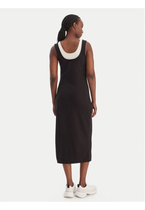 Calvin Klein Jeans Sukienka codzienna LV047E220G Czarny Slim Fit. Okazja: na co dzień. Kolor: czarny. Materiał: wiskoza. Typ sukienki: proste. Styl: casual