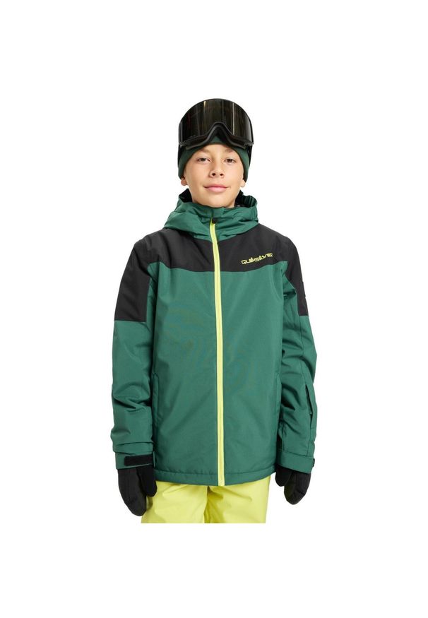 Quiksilver - Kurtka do sportów zimowych techniczna dla Chłopców TITANO. Kolor: zielony. Sezon: zima. Sport: narciarstwo