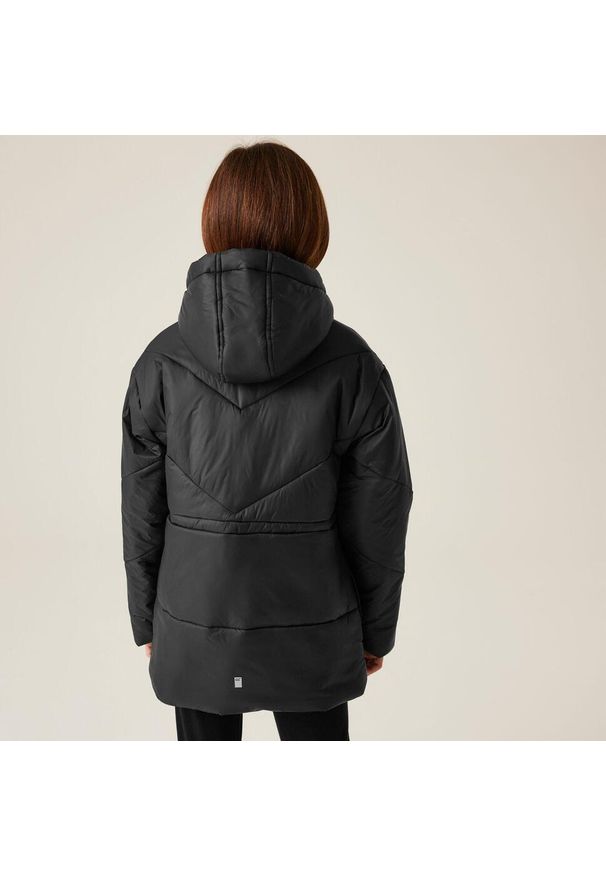 Regatta - Rurie Dziecięca kurtka turystyczna z przegrodami. Kolor: czarny. Styl: sportowy, młodzieżowy. Sport: turystyka piesza