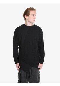 La Haine Inside Us Longsleeve | 3M M1161 | Mężczyzna | Czarny. Okazja: na co dzień. Kolor: czarny. Materiał: wiskoza, poliamid, wełna, bawełna. Długość rękawa: długi rękaw. Długość: długie. Wzór: aplikacja. Sezon: lato. Styl: casual #1