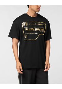 Plein Sport T-Shirt 24053 Czarny Regular Fit. Kolor: czarny. Styl: sportowy