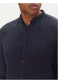 Hugo - HUGO Koszula Elvory 50490740 Granatowy Slim Fit. Kolor: niebieski. Materiał: len
