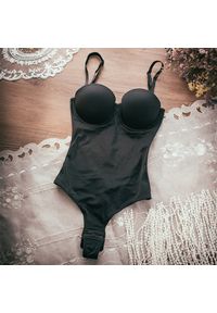 Intica - Body push-up modelujące sylwetkę Sooji. Kolor: czarny. Materiał: materiał. Wzór: gładki #1