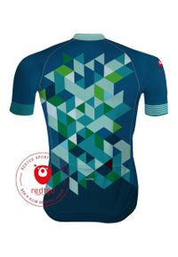 REDTED - Camisola de ciclismo AZUL / VERDE - VERMELHO. Kolor: wielokolorowy. Materiał: poliester. Sport: kolarstwo